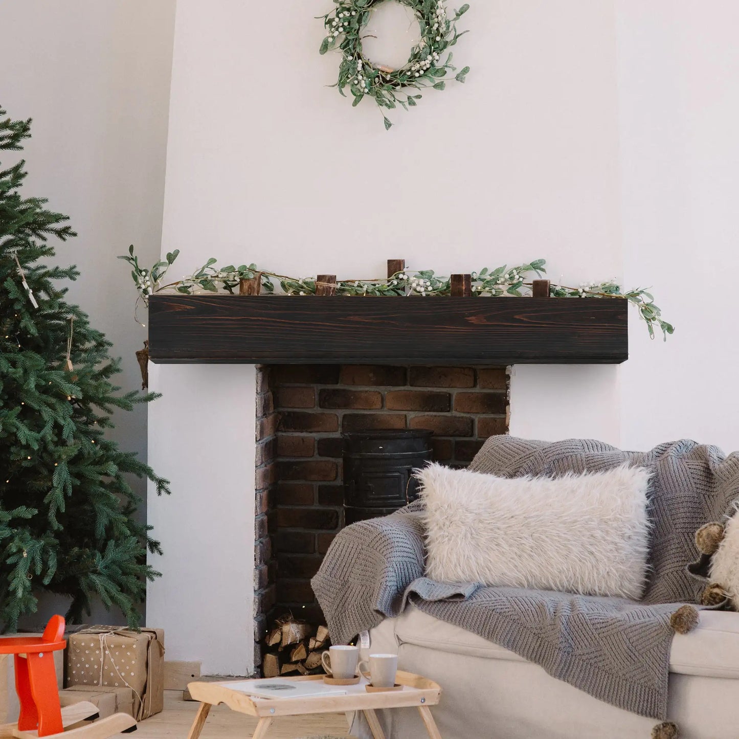 Rustic Wood Mantel