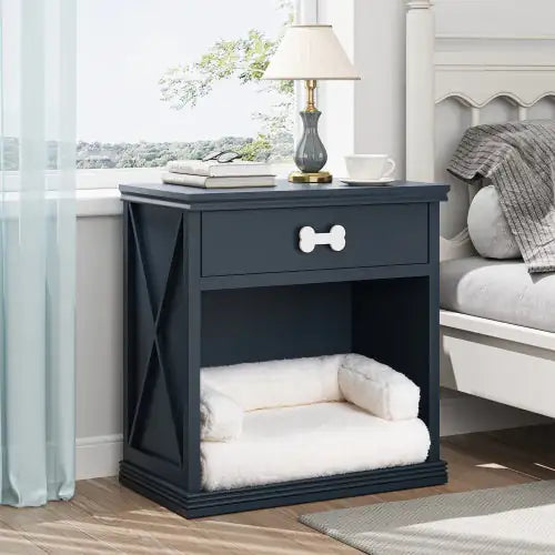 Vintage Small Locker with LED Lights & Hidden Pet Bed
