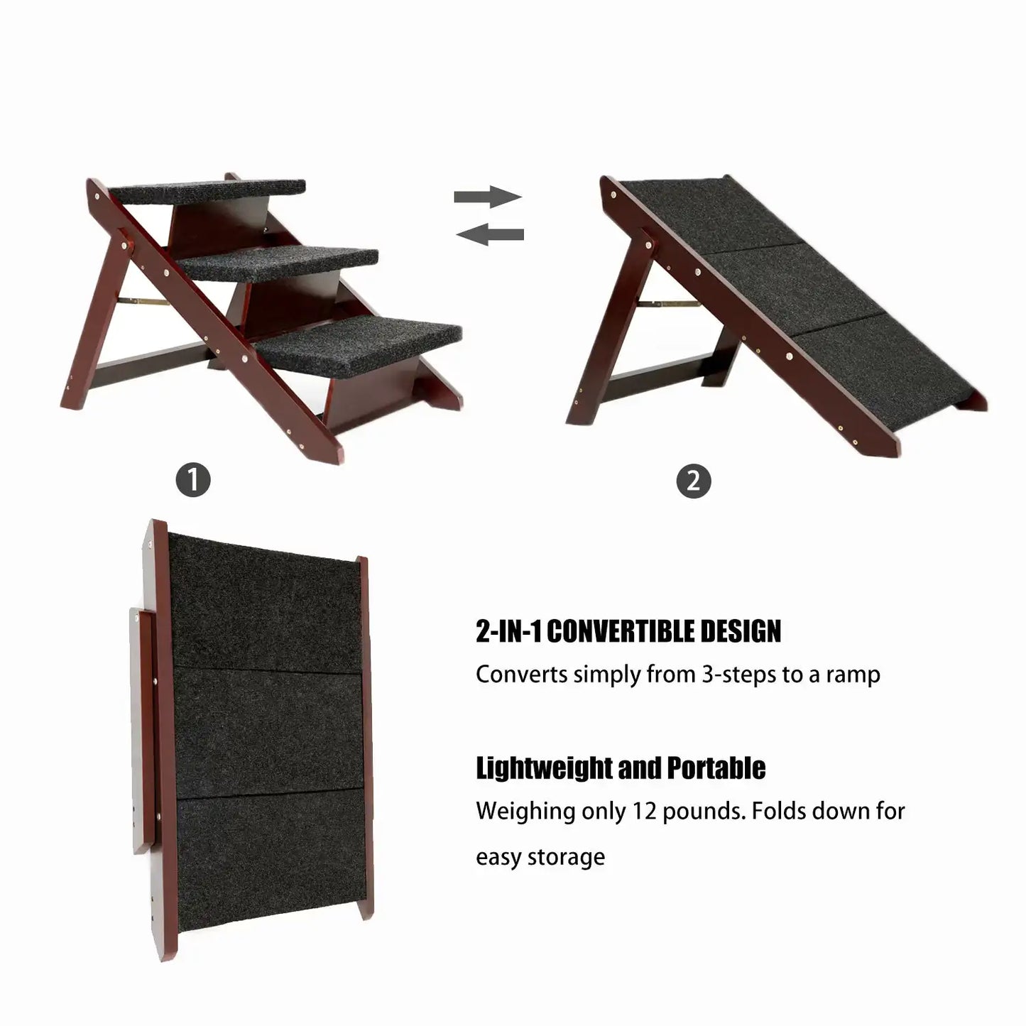Wood Pet Stairs/Pet Steps