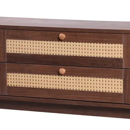 Rattan TV Stand For TVs Up To 75''