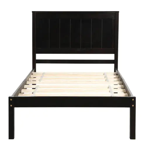Platform Bed Frame With Headboard Espresso