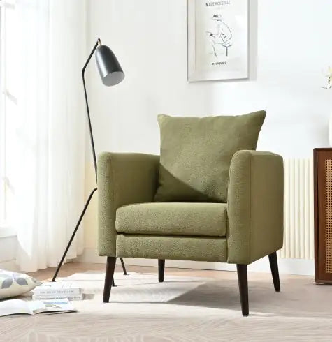 Modern Olive Green Bucket Chair