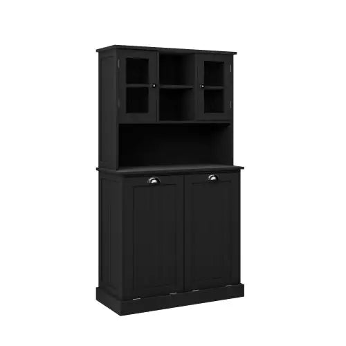 Black Tilt-Out Laundry Basket Cabinet
