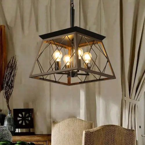 Antique Farmhouse 4-Light Chandelier