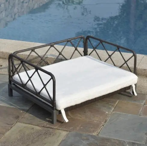 Wicker Pet Bed Rattan Dog Sofa Bed