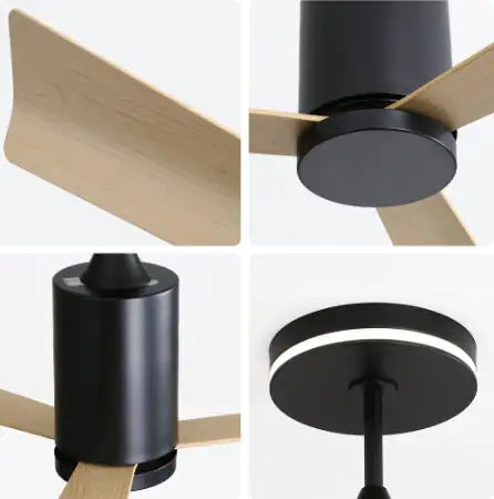 52-Inch Modern Matte Black Ceiling Fan