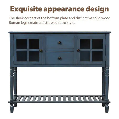 Navy Blue Farmhouse Sideboard