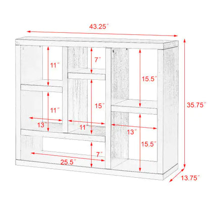 Open Wooden Bookshelves