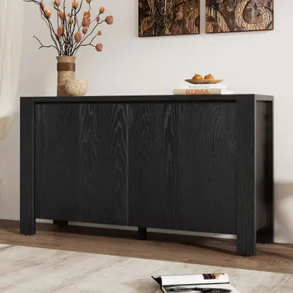 Aparador retro de 4 puertas TREXM con acabado envejecido