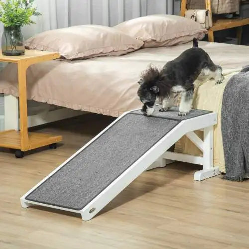 Ramp For Dog Bed, Pet Ramp For Dog With Non-slip Carpet And Top Platform