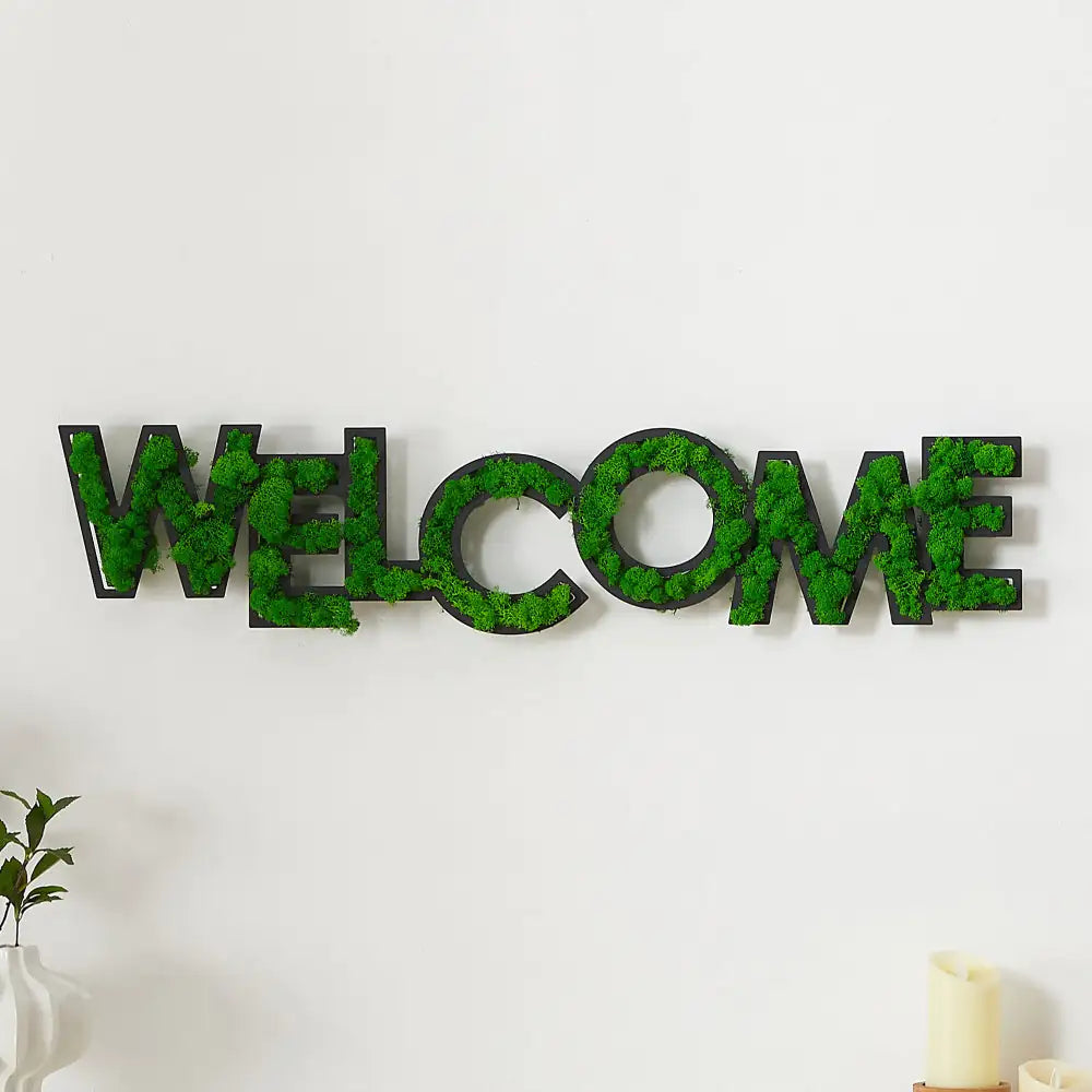 WELCOME Moss Wall Art
