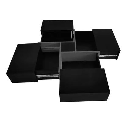 Unique Design Coffee Table with 4 Hidden Storage Compartments