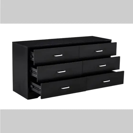 MDF Wood 6-Drawer Dresser