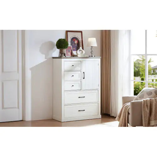 Particle Board Bedroom With 5 Drawers And Dressing Table