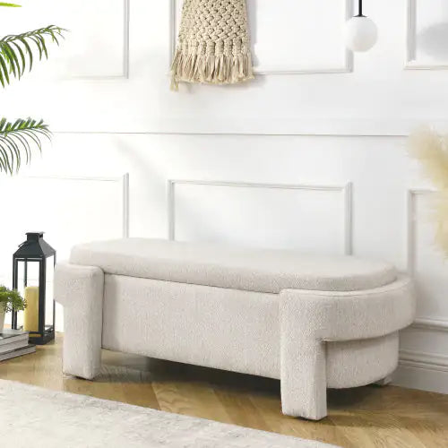 Linen Upholstered Bench