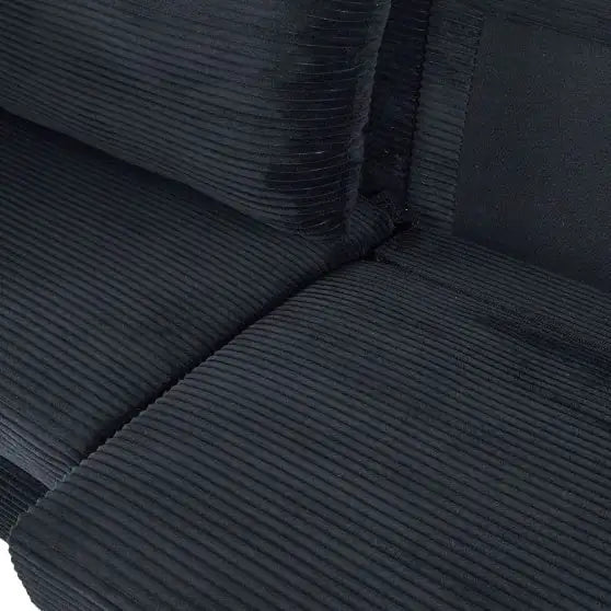 Black Linen Lounge Seat