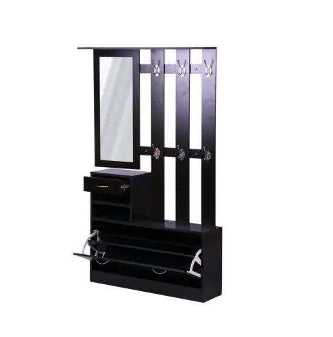 3-in-1 Black Entryway Organizer