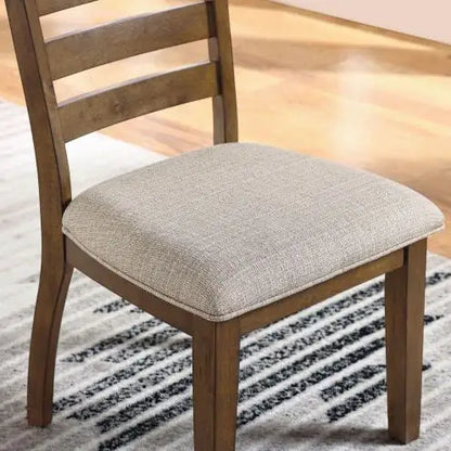 Transitional Set of 2 Ladder Back Side Chairs