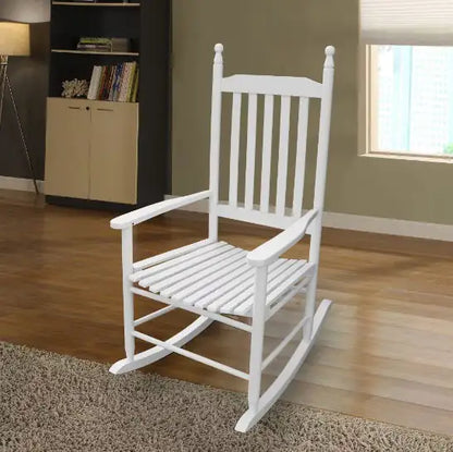 Black Wooden Porch Rocking Chair