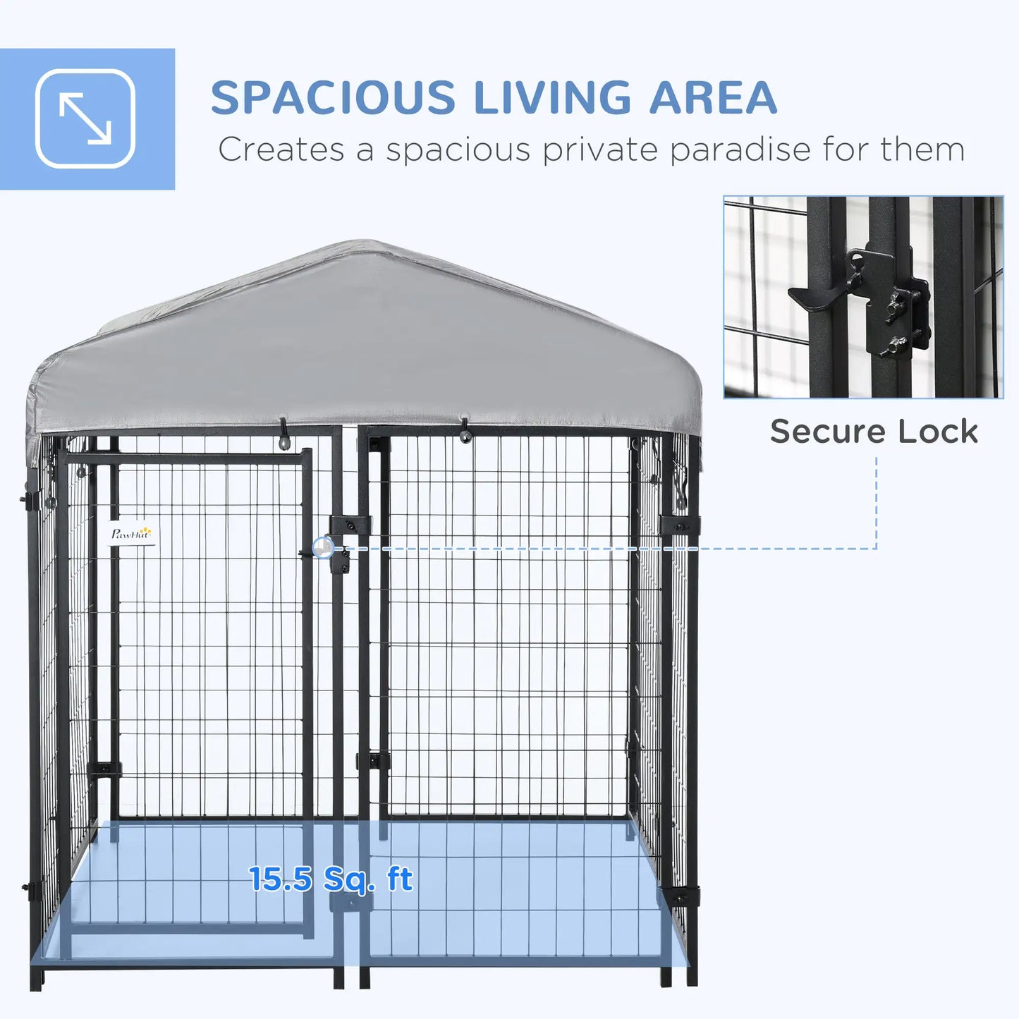 The Dog Playpen Has A Lockable Door And A Waterproof Canopy For Small And Medium-sized Dogs