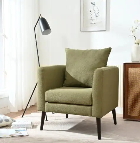 Modern Olive Green Bucket Chair