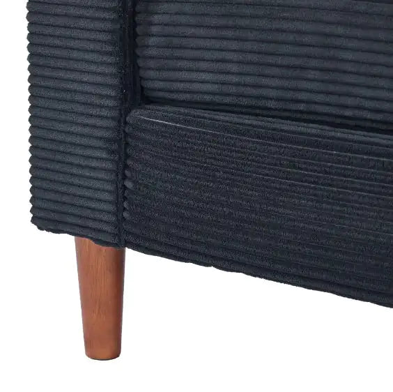 Black Linen Lounge Seat