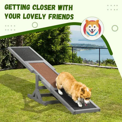 PawHut Wooden Dog Agility Seesaw