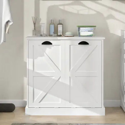 Two-Compartment Tilt-Out Laundry Sorter Cabinet