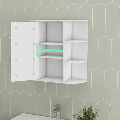 Wall-Mounted Bathroom Medicine Cabinet with Mirror