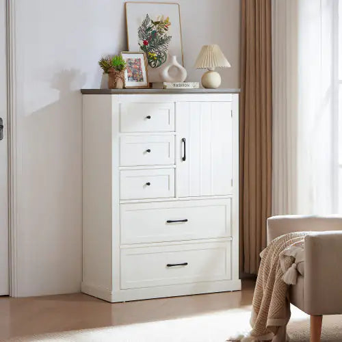 Particle Board Bedroom With 5 Drawers And Dressing Table