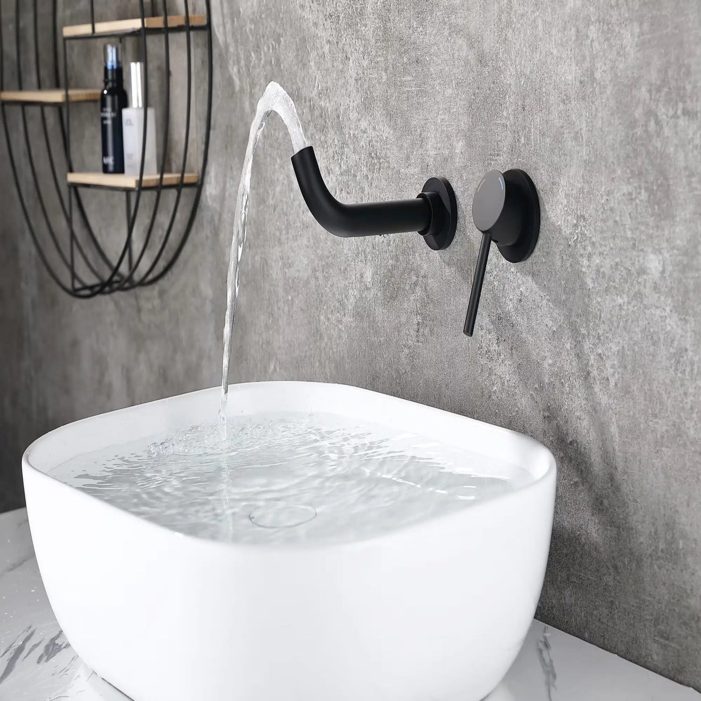 Wall-Mounted Faucet for Bathroom Sink or Bathtub