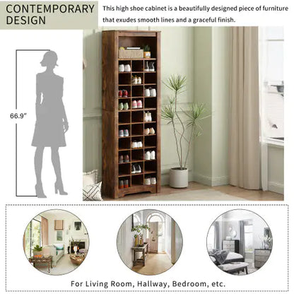 Consola zapatera de diseño elegante de 30 pulgadas