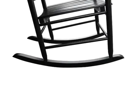 Black Wooden Porch Rocking Chair