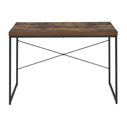 Weathered Oak & Black Writing Desk