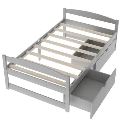 Twin Size Platform Bed with Storage