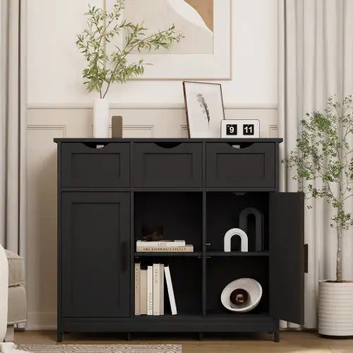Modern Black Storage Cabinet