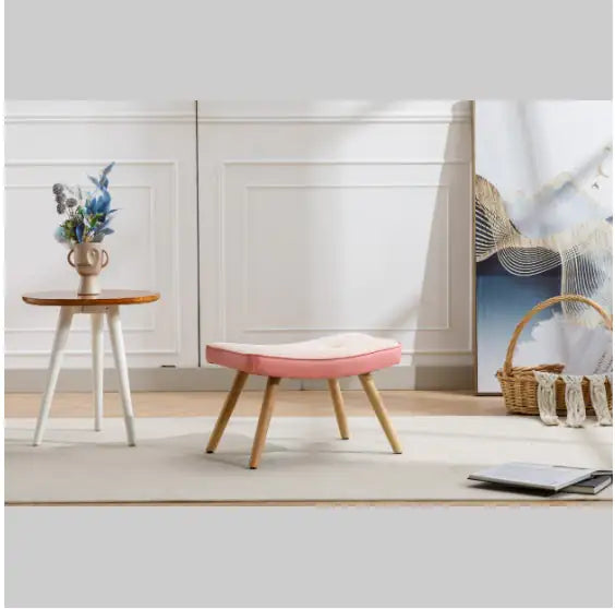 Wooden Stepping Stool with Non-Slip Cushion