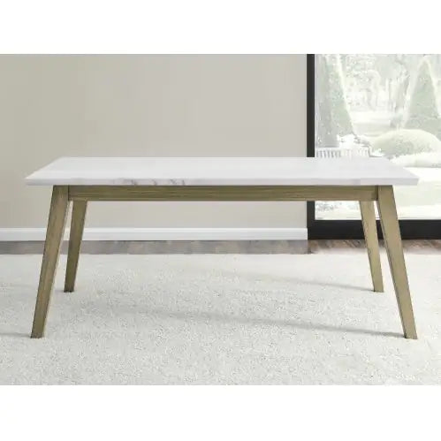 Marble Essence Dining Table - Brown & White