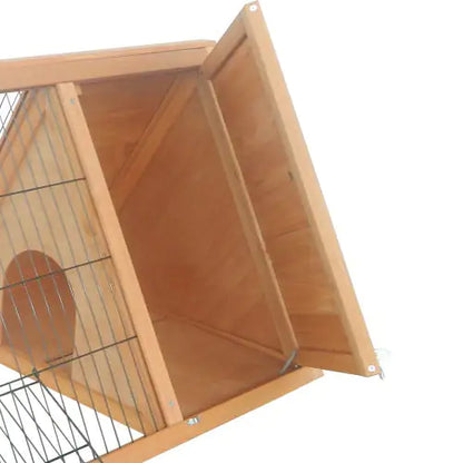 PawHut 46" x 24" Wooden A-Frame Outdoor Rabbit Cage