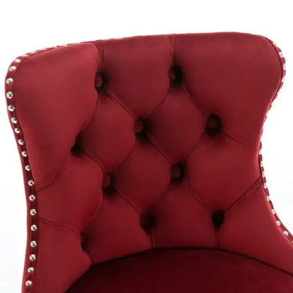 Swivel Velvet Barstools Adjusatble Seat - Set Of 2