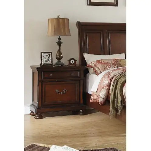 Cherry Finish Elegant Nightstand