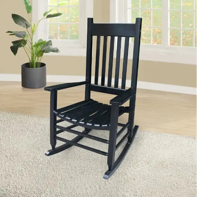 White Wooden Porch Rocker Chair