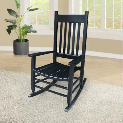 White Wooden Porch Rocker Chair