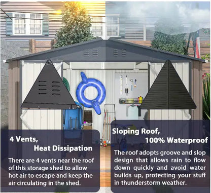 Secure Metal Garden Shed