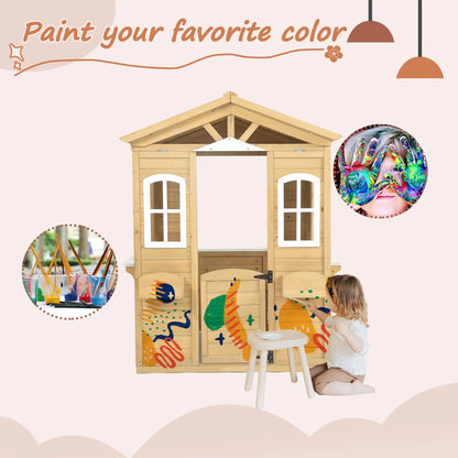 Wooden Outdoor Playhouse for Kids