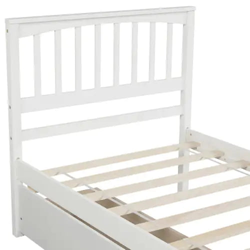 White Twin Bed with Storage Drawers