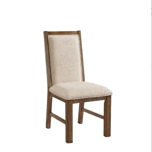 Transitional Rustic Oak Side Chairs – Set of 2