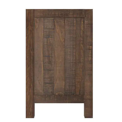 Rustic Farmhouse Style Three-Drawer Solid Pine Wood Nightstand