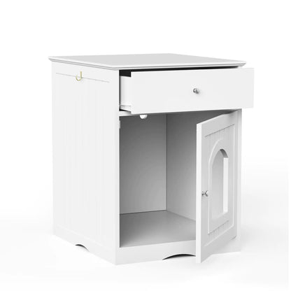 Wooden Pet House & Litter Box Enclosure