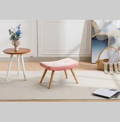 Wooden Stepping Stool with Non-Slip Cushion